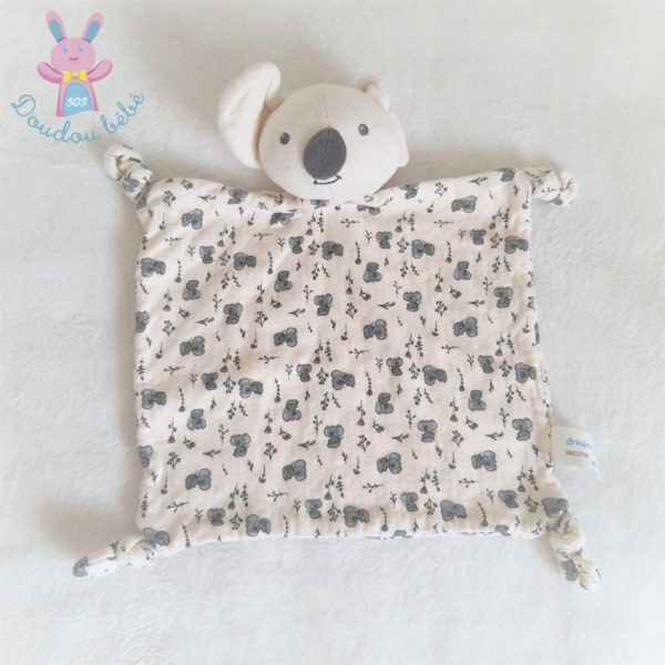 Doudou plat Koala lange écru beige gris DREAMBEE