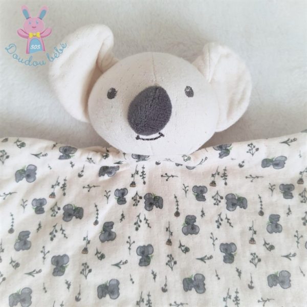 Doudou plat Koala lange écru beige gris DREAMBEE