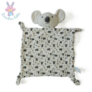 Doudou plat Koala lange écru beige gris DREAMBEE
