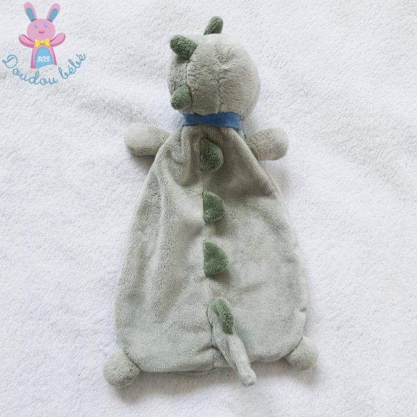 Doudou plat Dinosaure Dragon gris écharpe bleu H&M