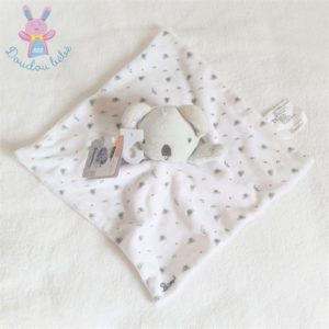 Doudou plat Koala blanc gris « bisous » MOTS D’ENFANTS SIPLEC