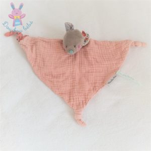 Doudou plat Souris lange rose Les jolis trop beaux MOULIN ROTY