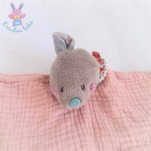 Doudou plat Souris lange rose Les jolis trop beaux MOULIN ROTY