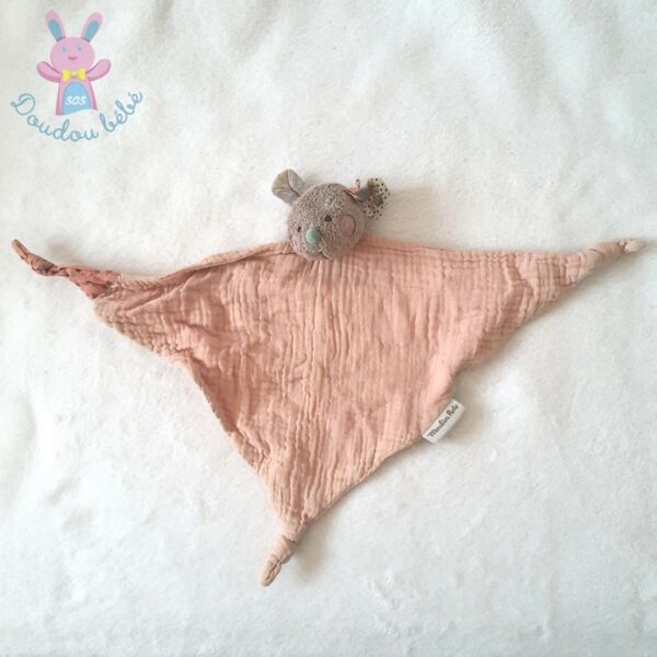 Doudou plat Souris lange rose Les jolis trop beaux MOULIN ROTY