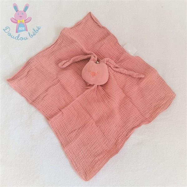 Doudou plat Lapin lange vieux rose NATTOU