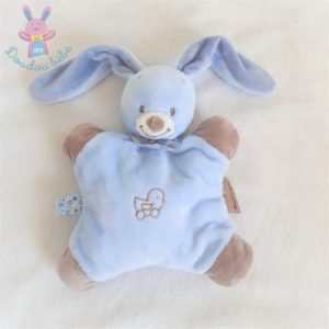 Doudou Lapin Alex & Bibou grelot bleu marron NATTOU