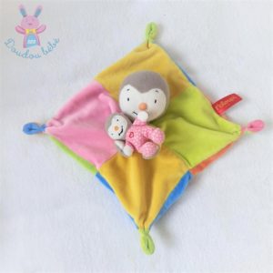 Doudou plat Tchoupi bébé Fanny jaune rose vert TCHOUPI T’CHOUPI