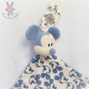 Doudou plat Souris Mickey bleu blanc têtes DISNEY PRIMARK