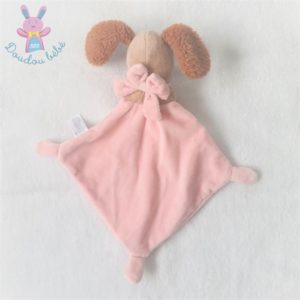 Doudou plat Chien Belle et le Clochard rose fleurs DISNEY BABY