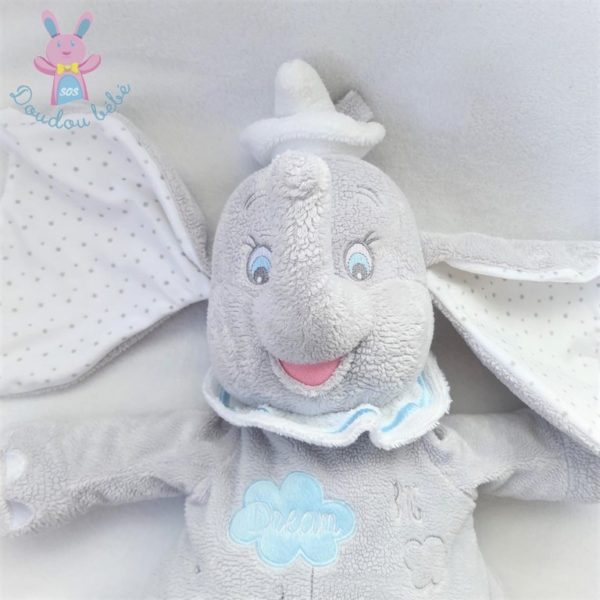 Doudou éléphant Dumbo range pyjama gris "dream" DISNEY