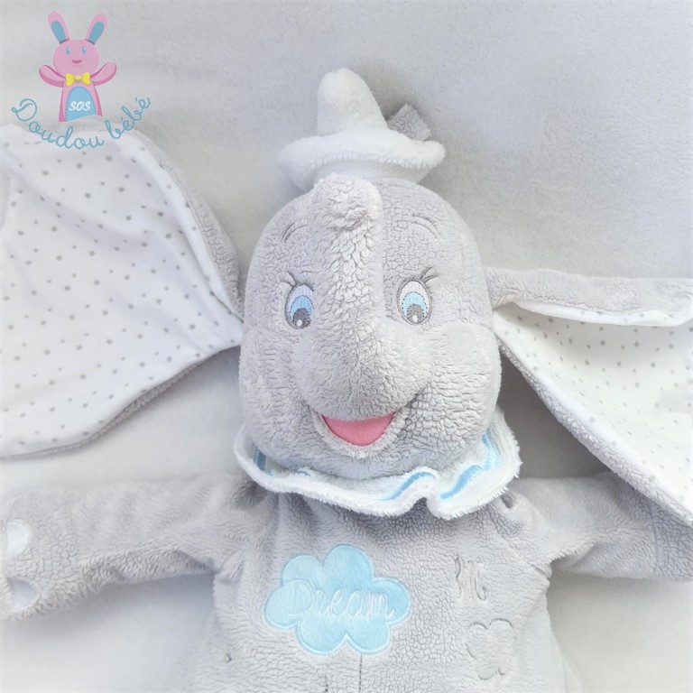 Doudou éléphant Dumbo range pyjama gris “dream” DISNEY