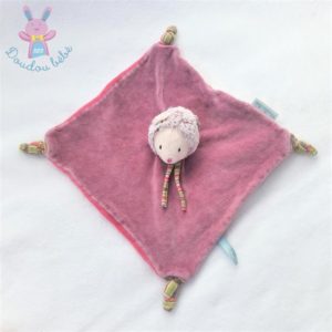 Doudou plat Souris les Pachats violet rose MOULIN ROTY