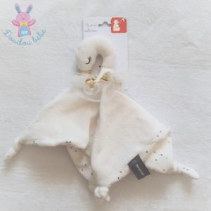 Doudou plat Cygne blanc doré or tulle ORCHESTRA