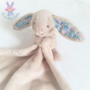 Doudou Lapin mouchoir beige liberty fleurs JELLYCAT