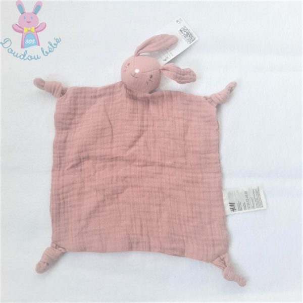 Doudou plat Lapin lange vieux rose H&M