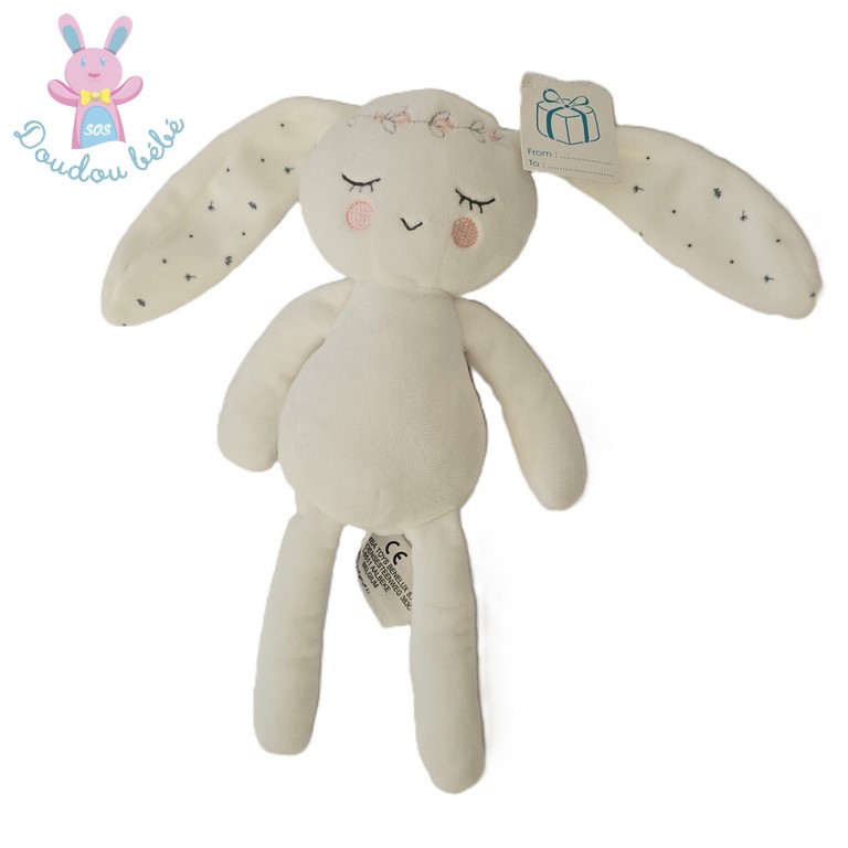 Doudou Lapin blanc dormeur blanc SIMBA