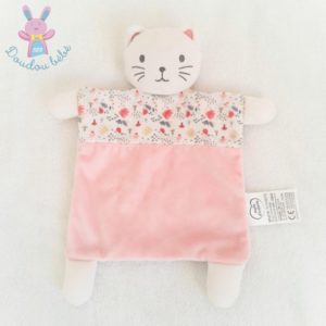 Doudou hello kitty Chat Rose interieur Rayée blanc Plat 