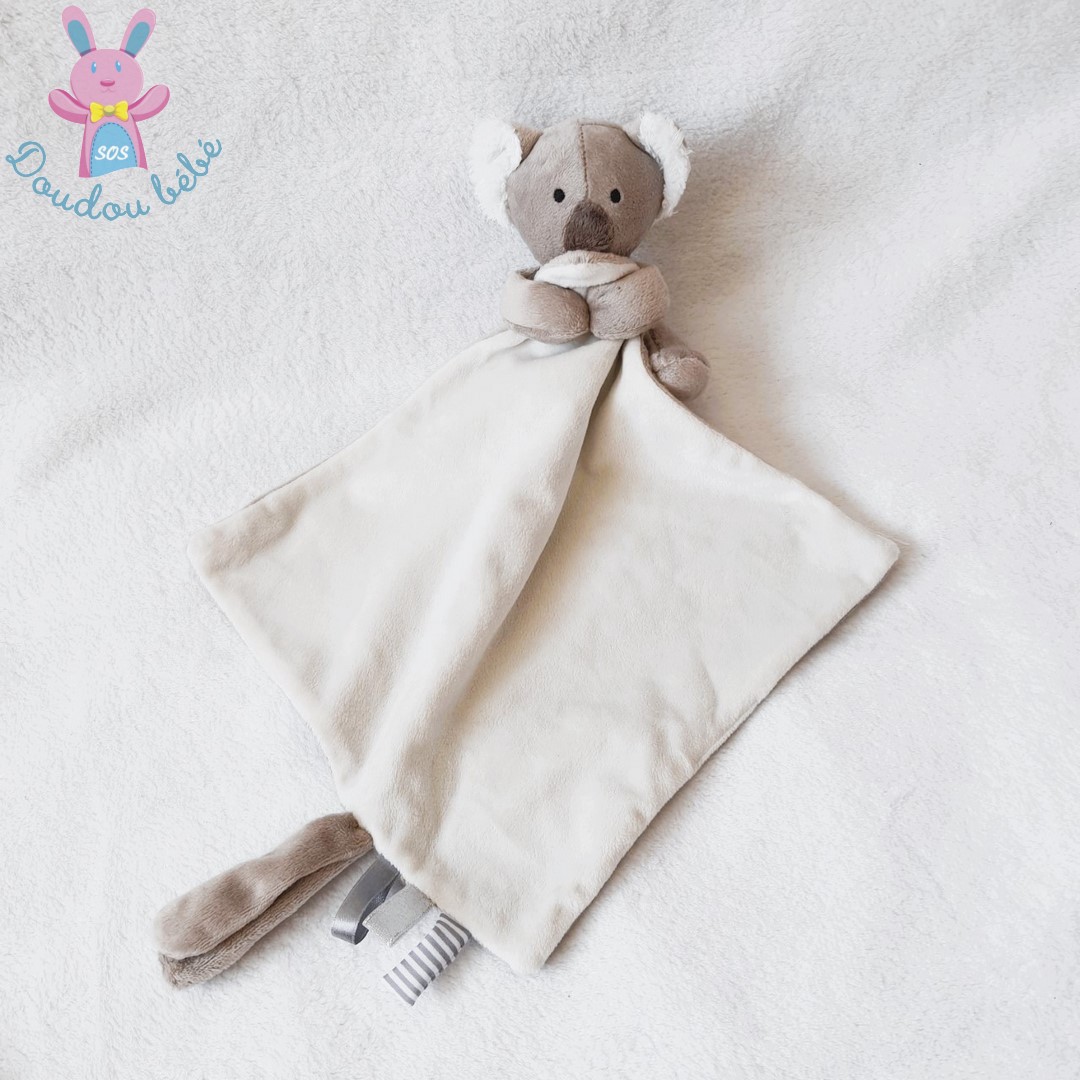 Doudou Koala beige blanc mouchoir OSTARIA LES MINIS