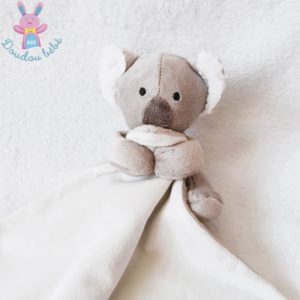 Doudou Koala beige blanc mouchoir OSTARIA LES MINIS