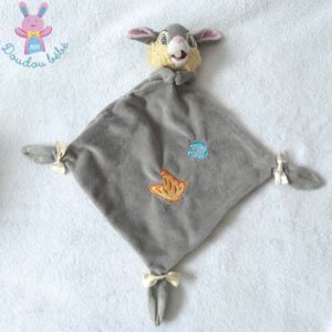 Doudou plat Lapin Panpan gris papillons DISNEY DISNEYLAND