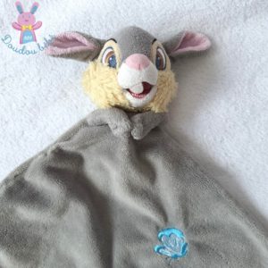 Doudou plat Lapin Panpan gris papillons DISNEY DISNEYLAND