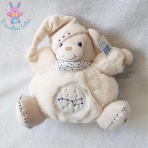 Doudou Ours boule “Ma petite étoile” blanc Patapouf médium KALOO