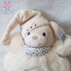 Doudou Ours boule “Ma petite étoile” blanc Patapouf médium KALOO