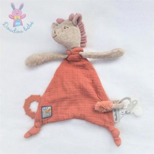 Doudou plat Girafe rose “Sous mon Baobab” MOULIN ROTY