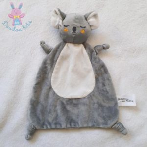 Doudou plat Koala gris blanc DPAM Du Pareil Au Même