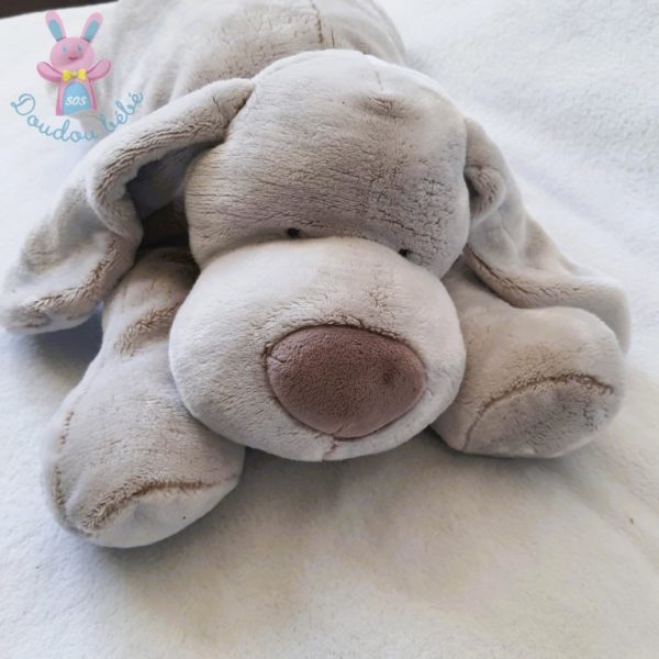 Chien naturel "J'aime mon doudou" 50 cm DOUDOU ET COMPAGNIE