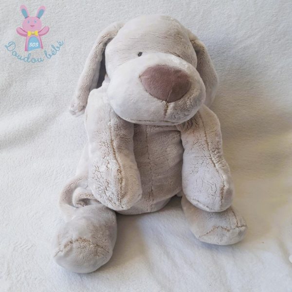 Chien naturel "J'aime mon doudou" 50 cm DOUDOU ET COMPAGNIE