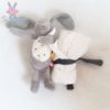 Doudou Lapin gris blanc couverture lange Gaby & Sam NOUKIE'S
