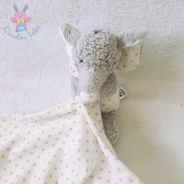 Doudou éléphant gris blanc étoiles mouchoir JELLYCAT