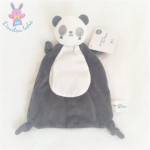 Doudou plat Panda gris blanc Du Pareil Au Même DPAM