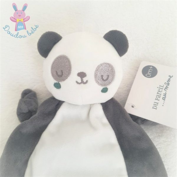 Doudou plat Panda gris blanc Du Pareil Au Même DPAM