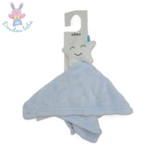 Doudou plat étoile bleu et blanc Gémo
