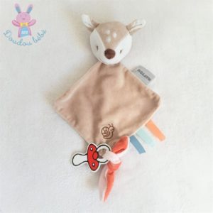 Doudou plat Biche Cerf Fanny & Oscar beige escargot NATTOU