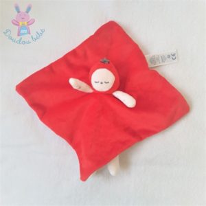 Doudou plat Tomate rouge blanc gris étoiles OBAIBI