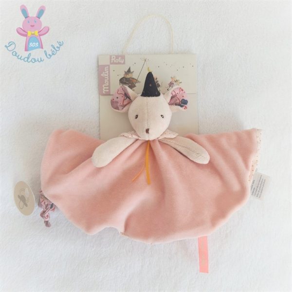 Doudou plat Souris rose "Il était une fois" MOULIN ROTY