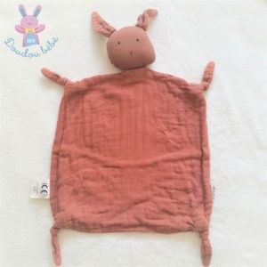 Doudou plat Poupée fille triangle rose BERLINGOT