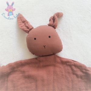 Doudou plat Lapin lange sienna marron LIEWOOD