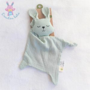 Doudou plat Lapin Bunny lange vert organic aPunt Barcelona