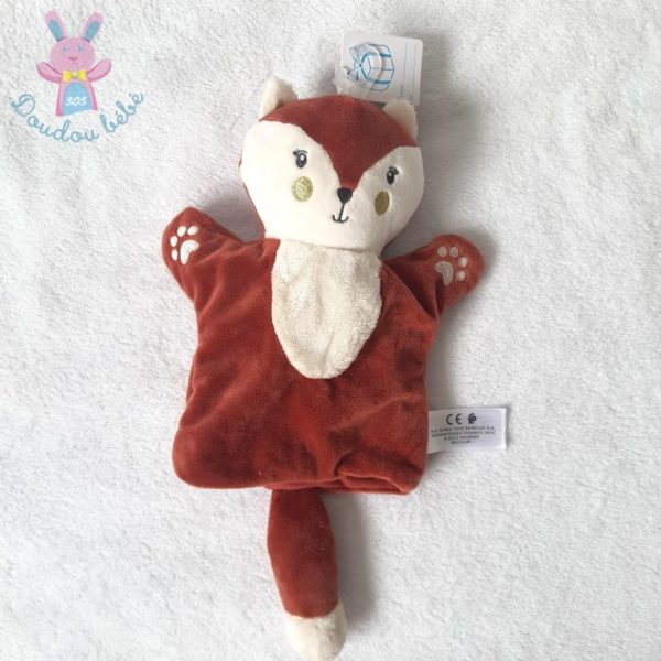 Doudou Renard marionnette marron blanc SIMBA TOYS