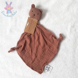 Doudou plat Ours lange coton marron LIEWOOD