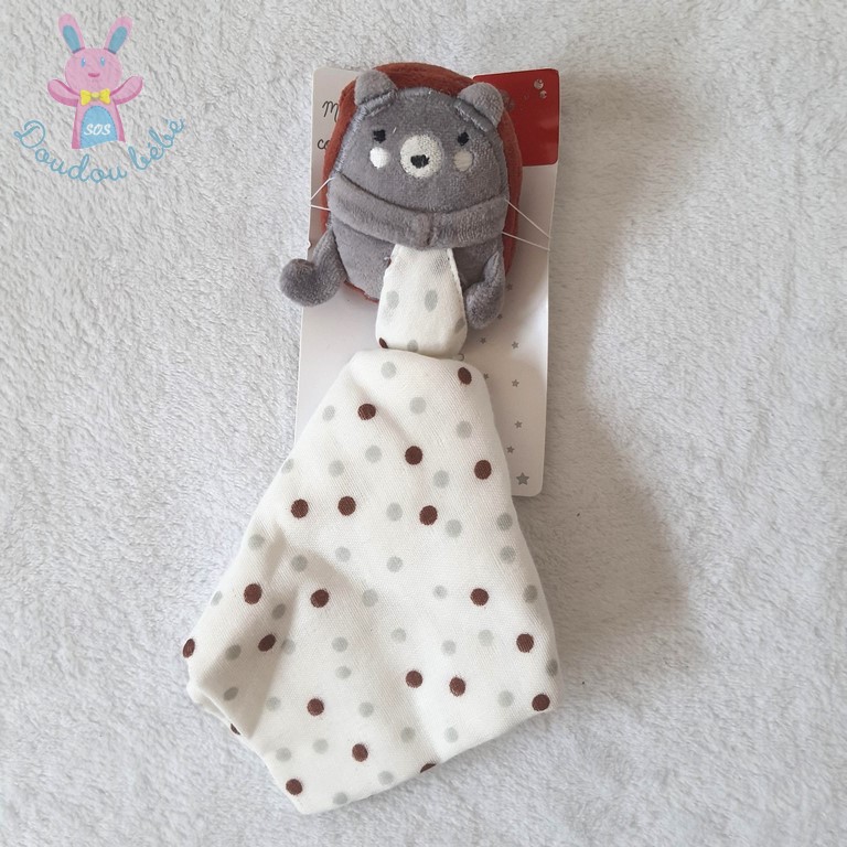 DOUDOU HERISSON LANGE VERTBAUDET PELUCHE COTON JOUET BEBE