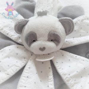 Doudou ours blanc rayé rose DC202