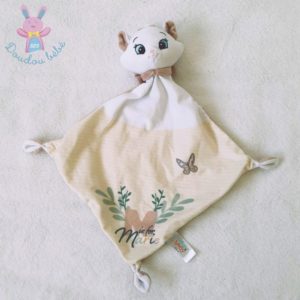 Doudou plat Chat M is for Marie blanc rose DISNEY