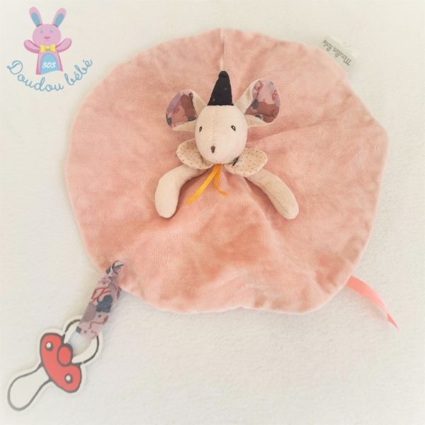 Doudou plat Souris rose "Il était une fois" MOULIN ROTY