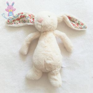 Doudou Lapin blanc fleurs liberty 20 cm « Blossom » JELLYCAT