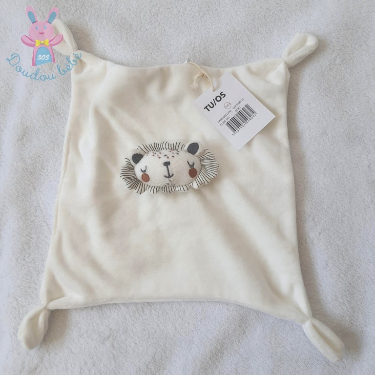 Doudou plat Lion blanc Du Pareil Au Même DPAM